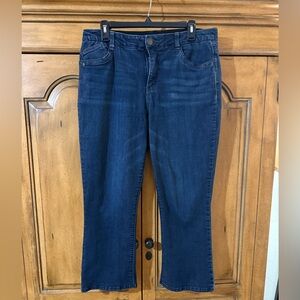 Democracy Ab Solutions Blue Flare crop Jeans